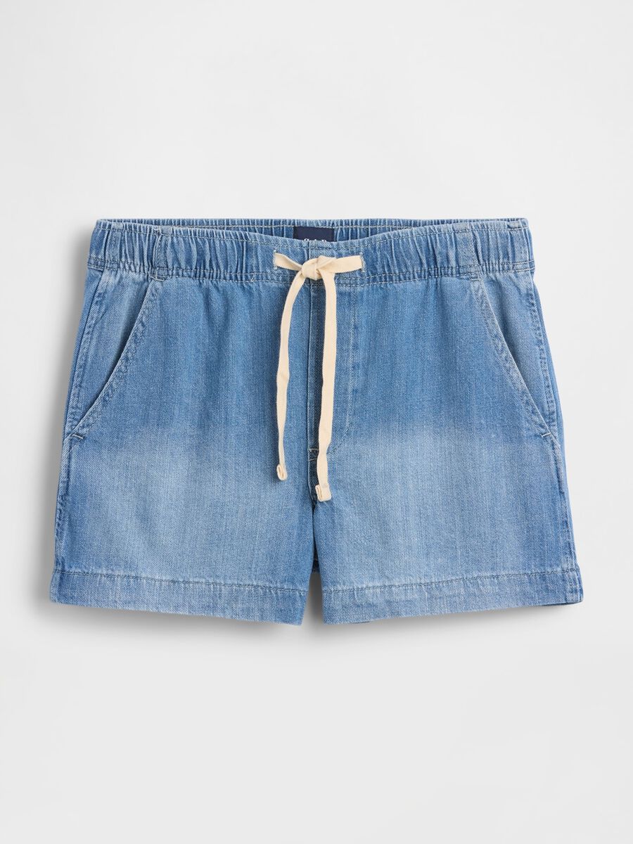 Shorts denim in misto cotone e lyocell Donna_1