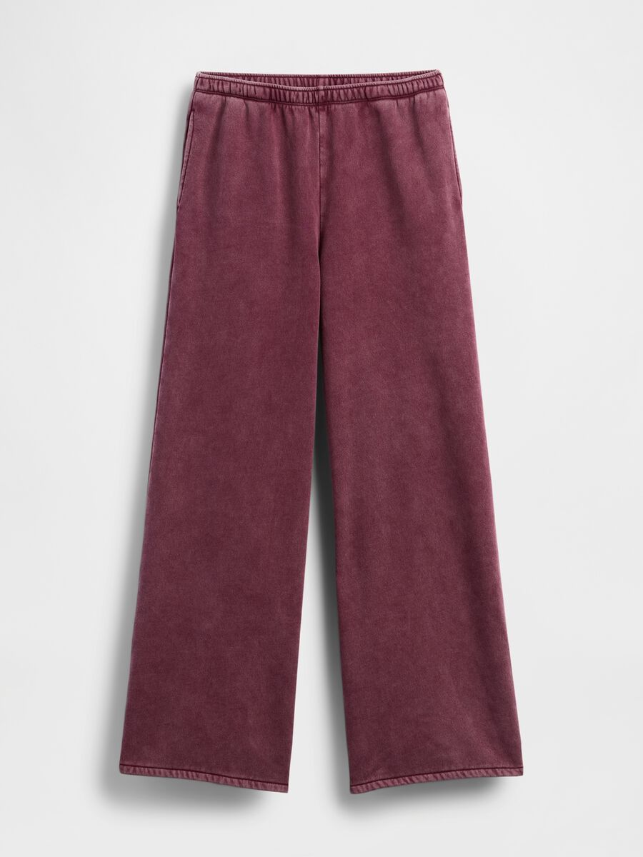 Purple trousers in cotton and polyester blend Woman_4