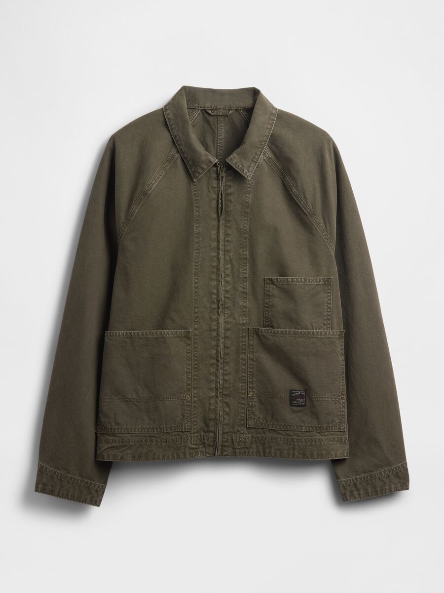 Green jacket in pure cotton Man_4