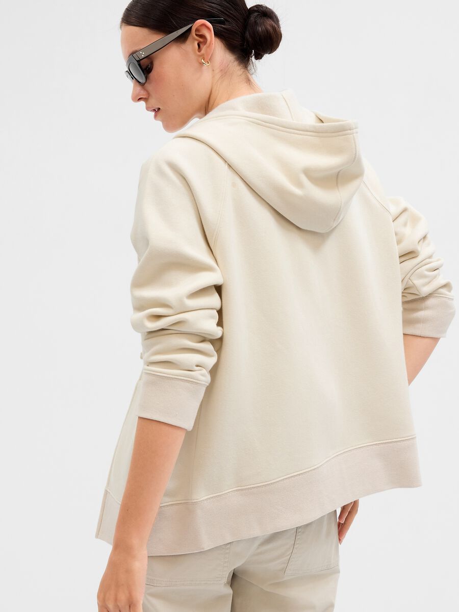Full-zip sweatshirt with raglan sleeves and logo embroidery Woman_1
