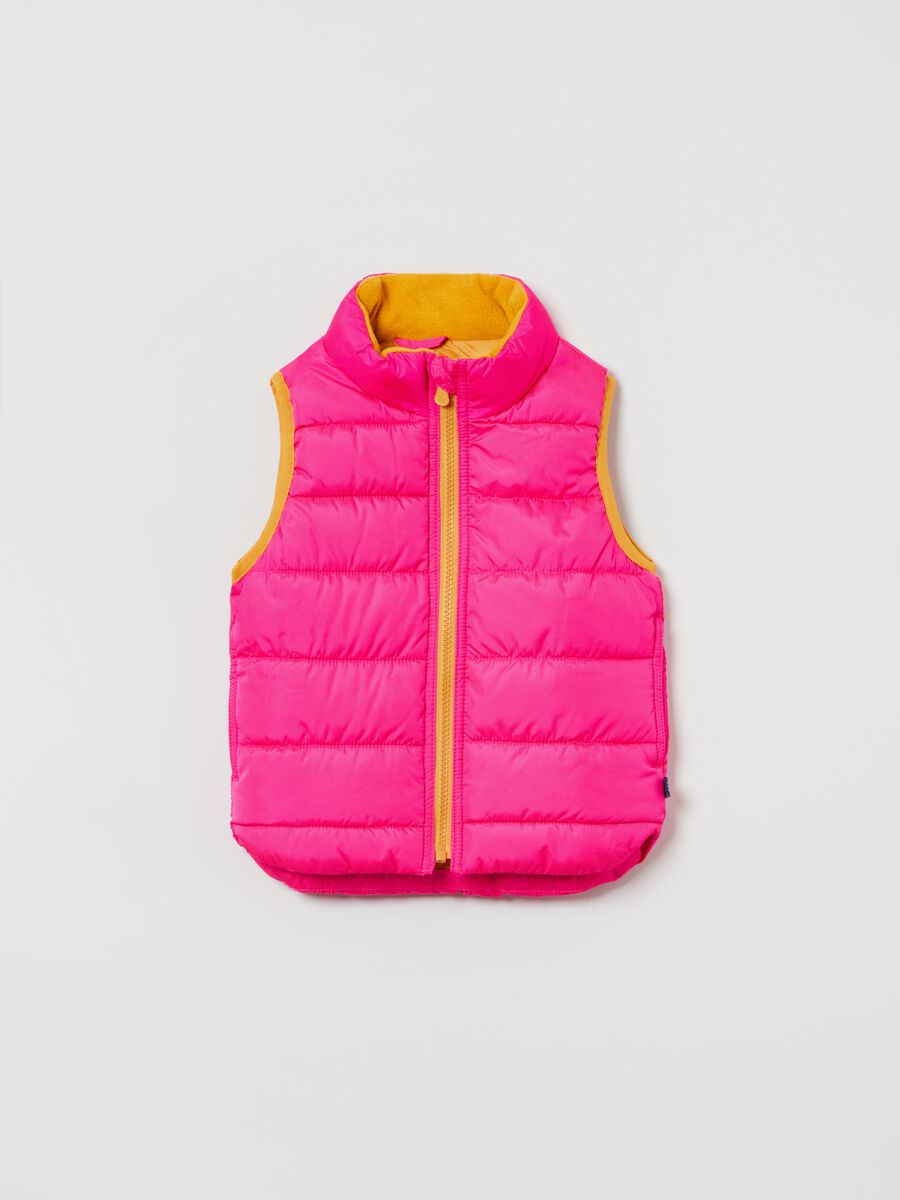 Quilted full-zip gilet Toddler Girl_0