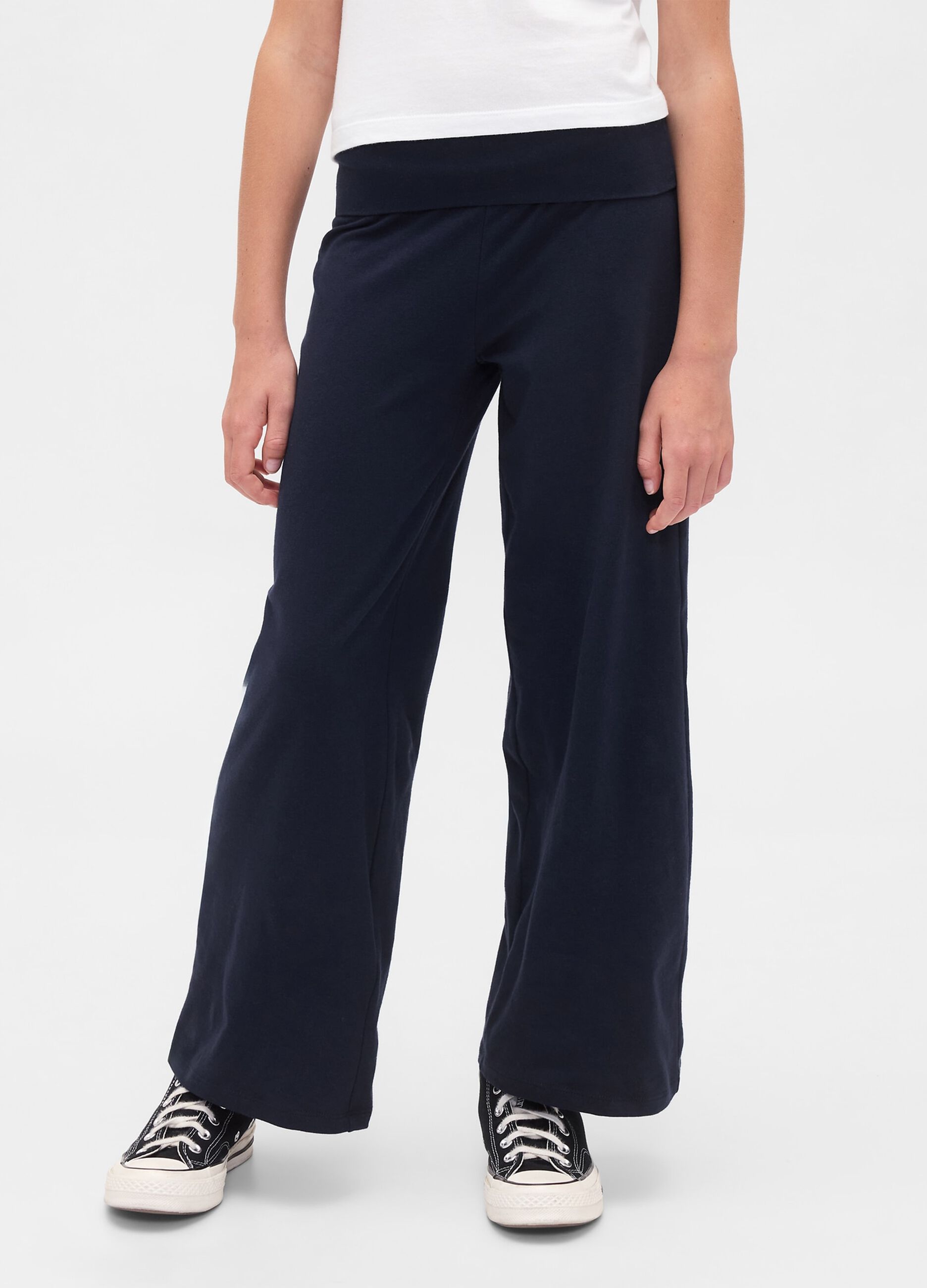 Leggings blu elasticizzati per bambina_1