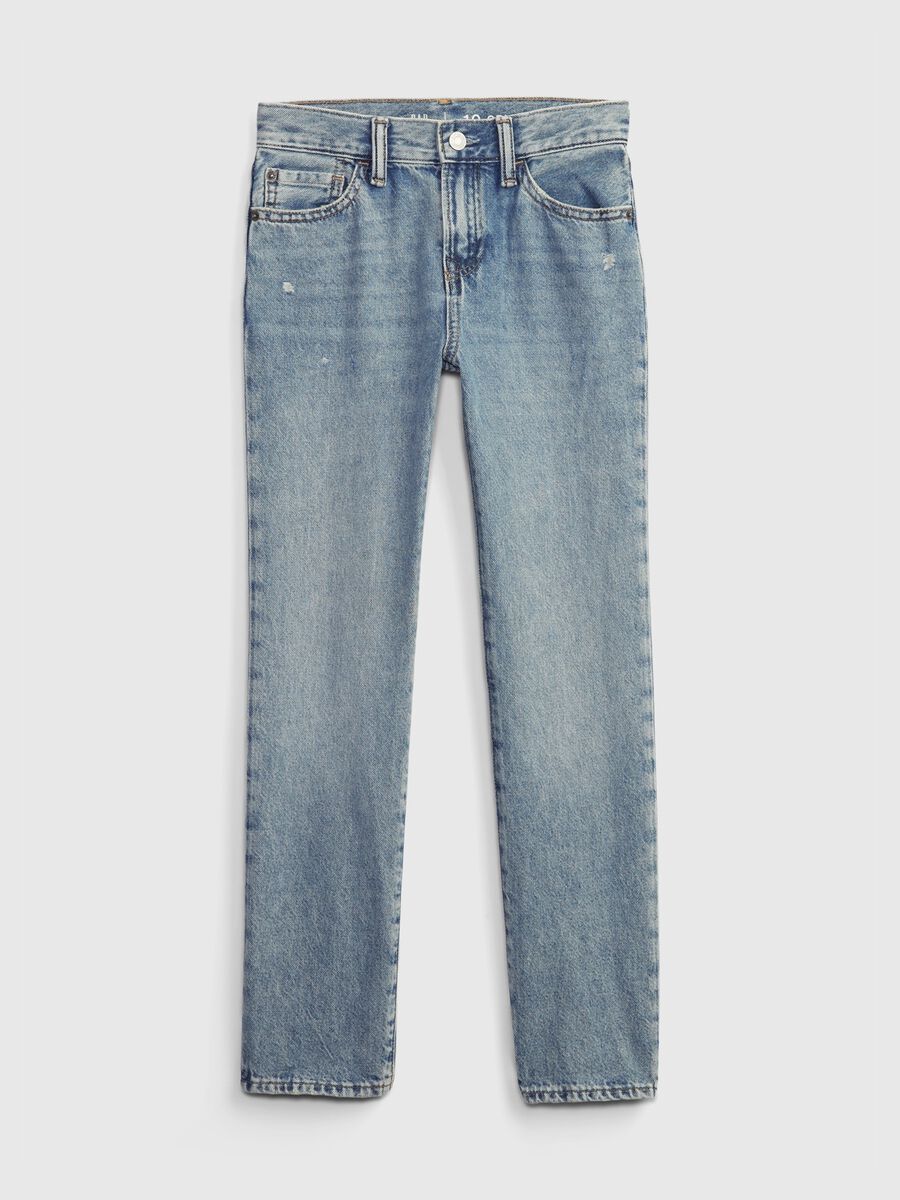 Five-pocket jeans with abrasions Boy_2