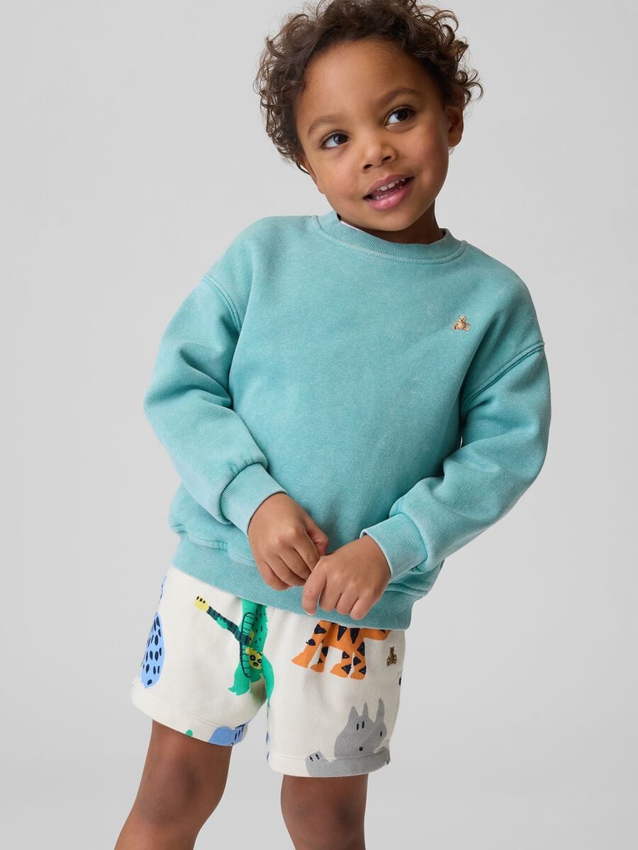 Shorts in misto cotone con stampa Bimbo_0
