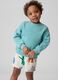 Shorts in misto cotone con stampa_0