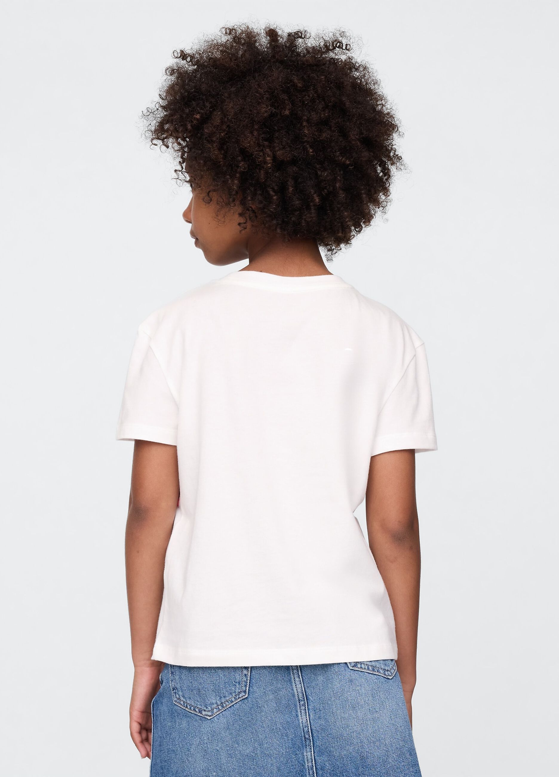 T-shirt bianca con stampa anguria_1