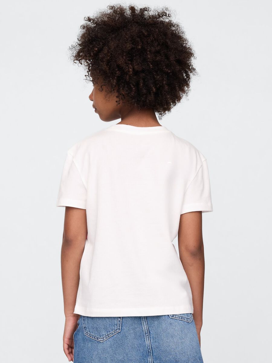T-shirt bianca con stampa anguria Bambina_1
