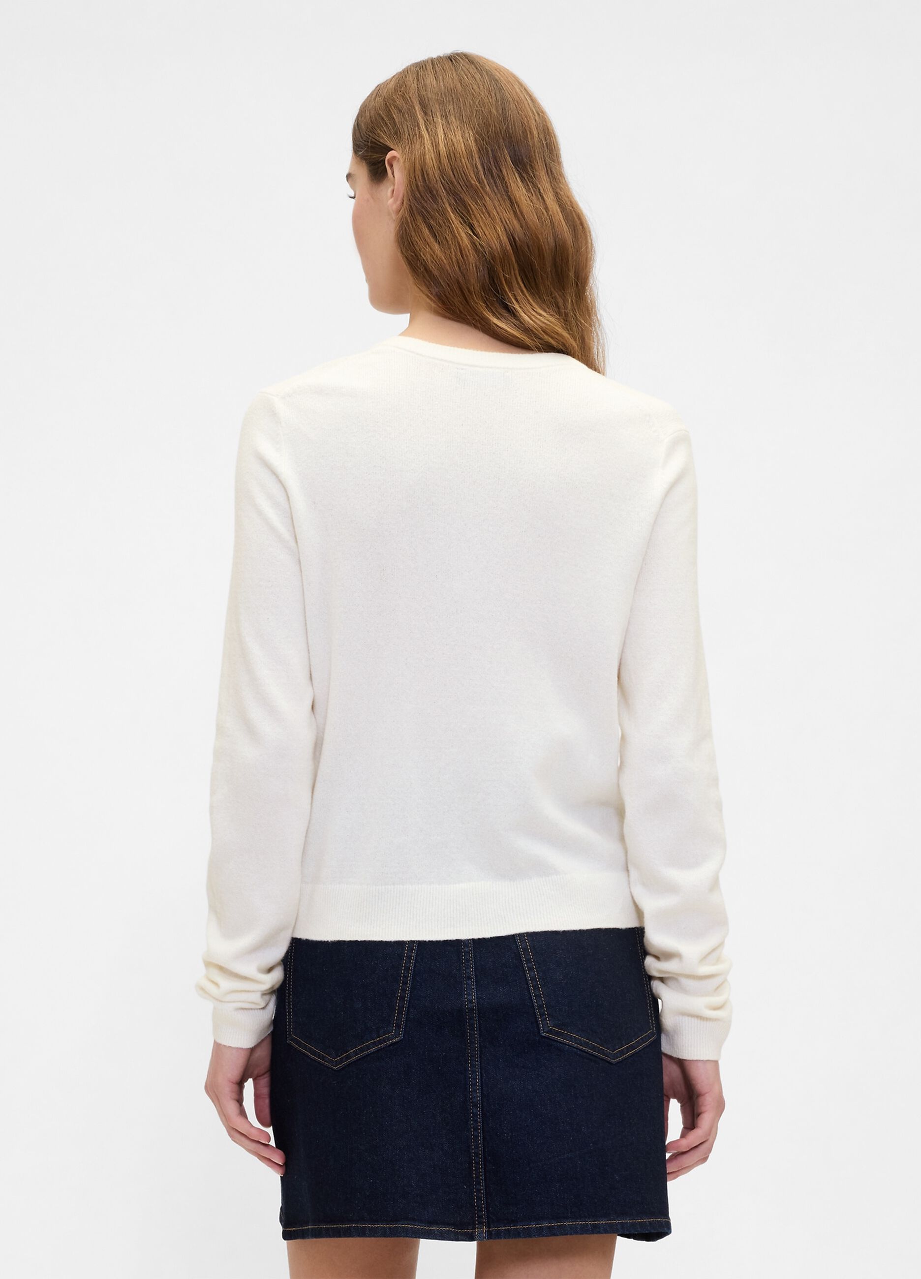 Cardigan CashSoft con bottoni e logo