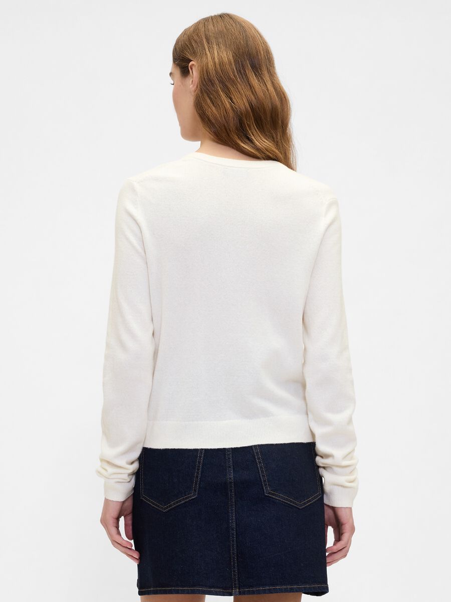 Cardigan CashSoft con bottoni e logo Donna_1