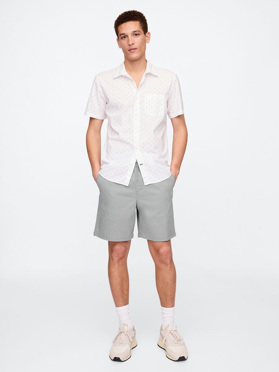 Stretch cotton shorts with drawstring Man_0