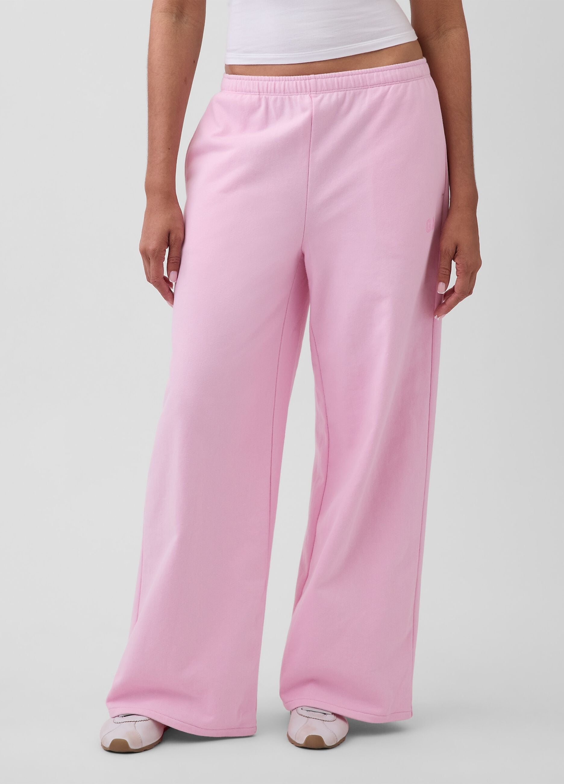 Joggers wide leg in misto cotone con logo GAP