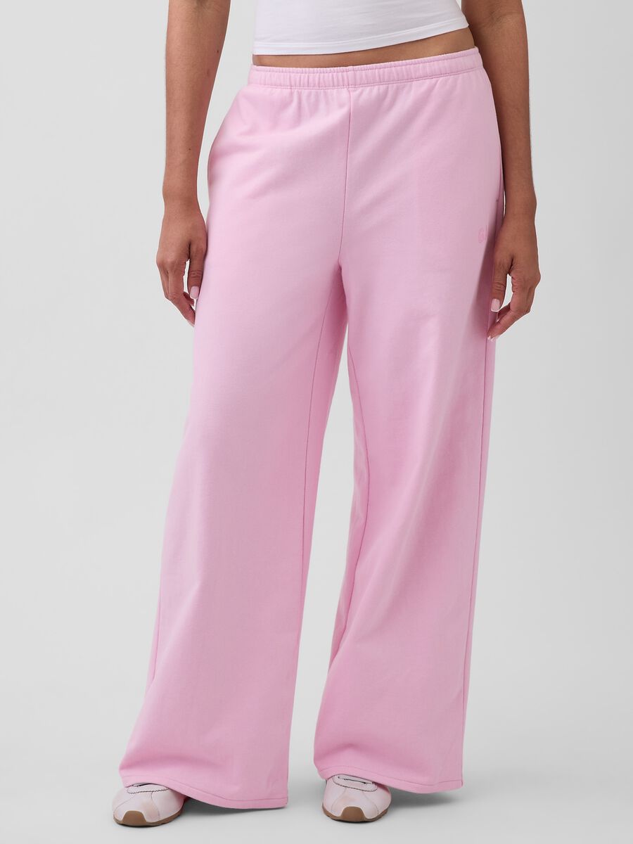 Joggers wide leg in misto cotone con logo GAP Donna_1