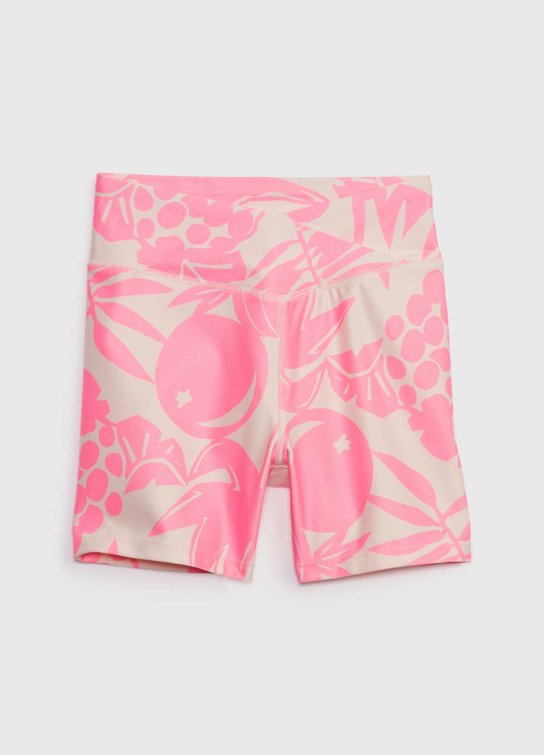 Shorts ciclista con stampa all-over