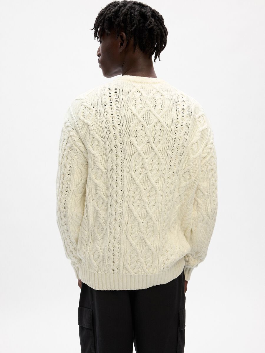 Pullover with woven design Man_2