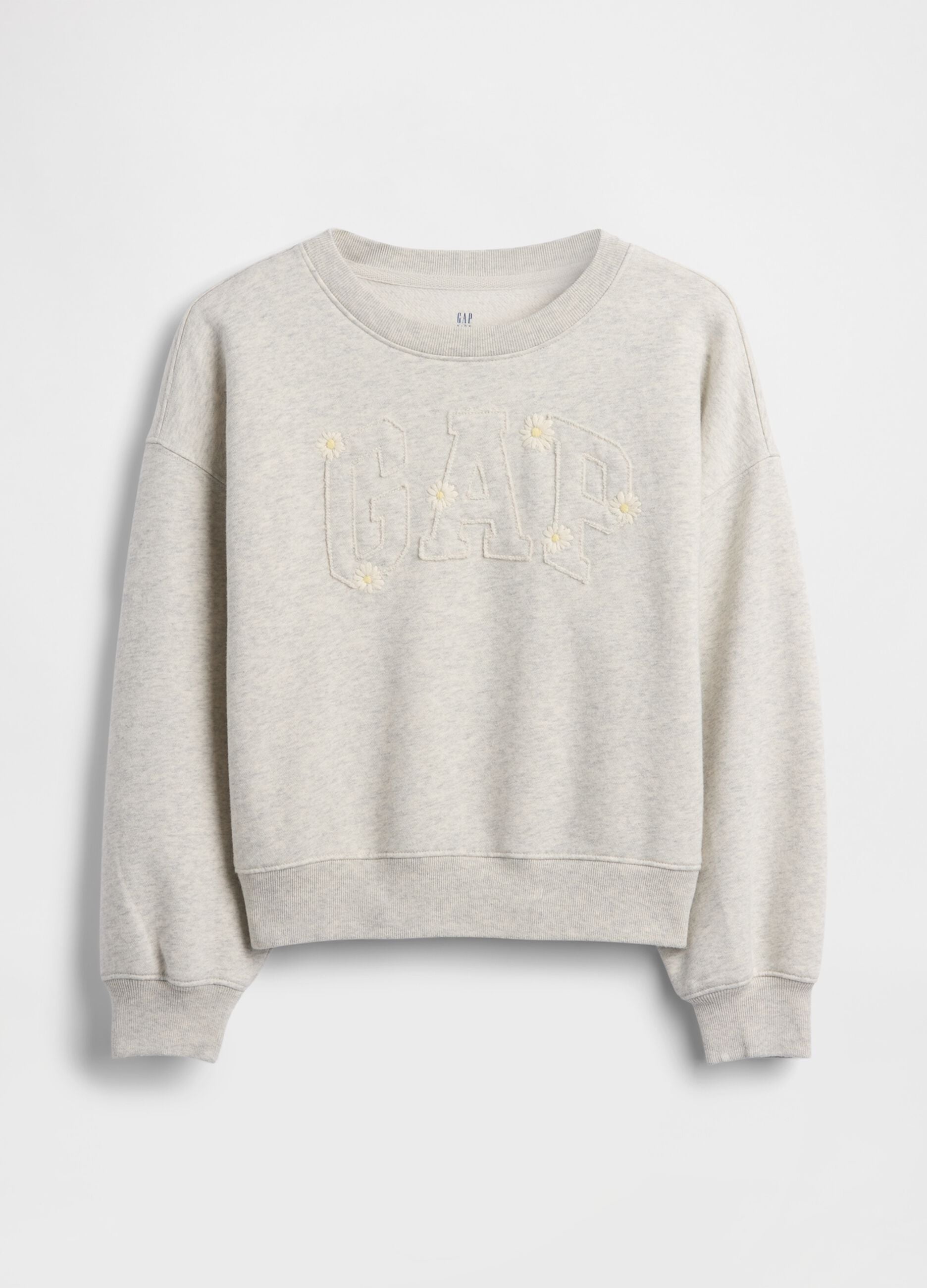 Felpa girocollo in misto cotone con logo GAP
