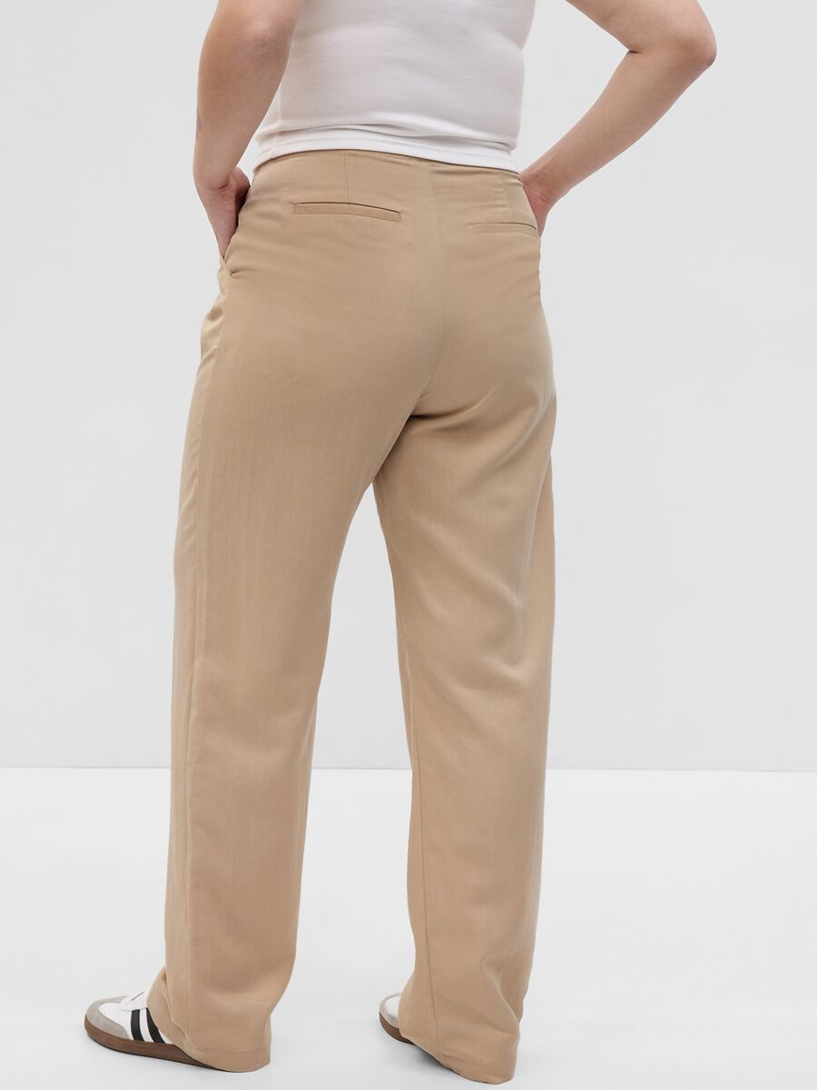High-waist trousers with darts Woman_3