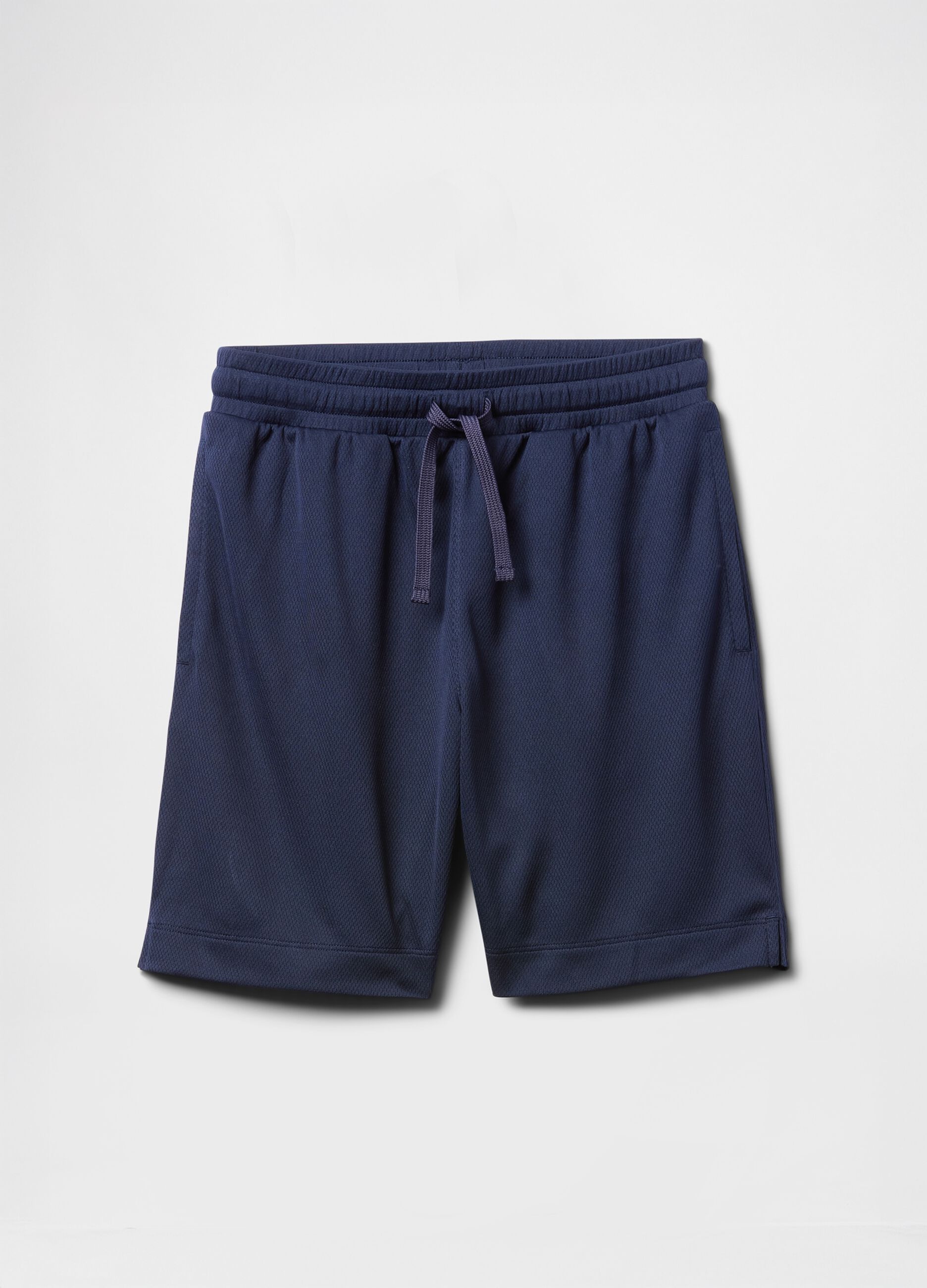Shorts blu in cotone_4