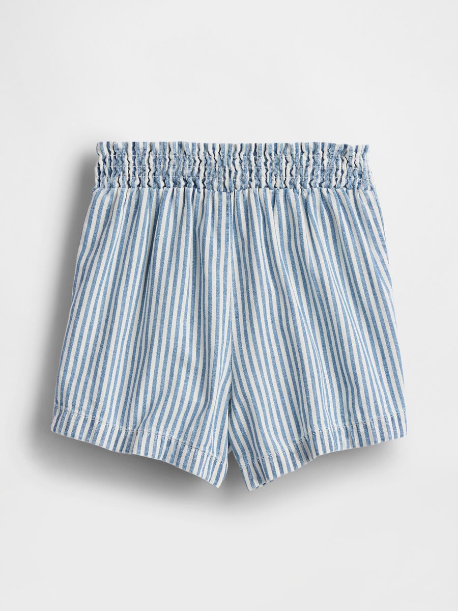 Shorts a righe azzurro per la primavera estate Baby Girl_1