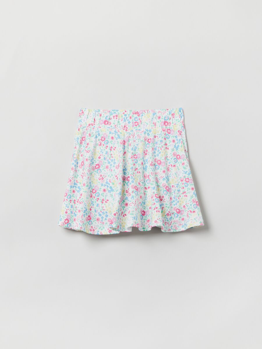 Twill skirt with ditsy print Newborn Boy_0