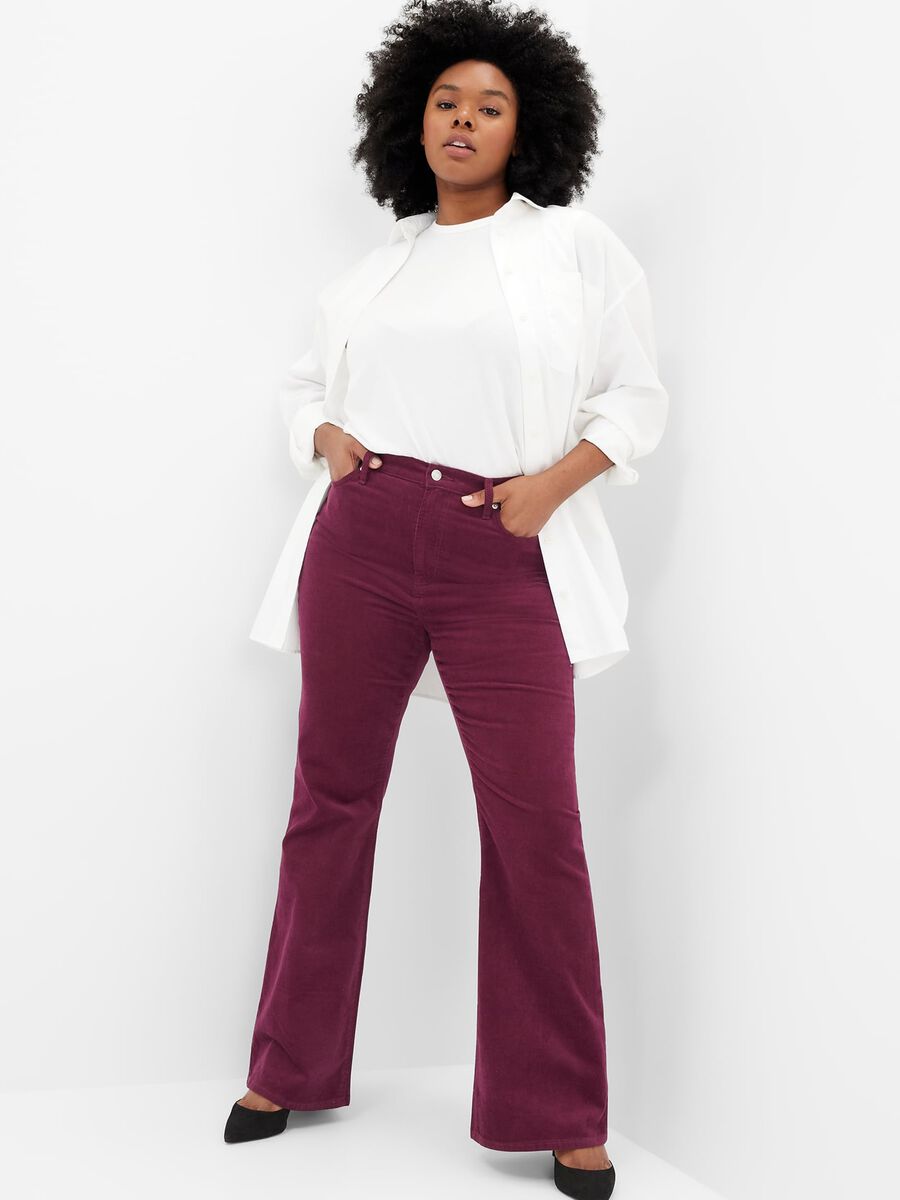 Jeans flare fit in corduroy stretch Donna_2