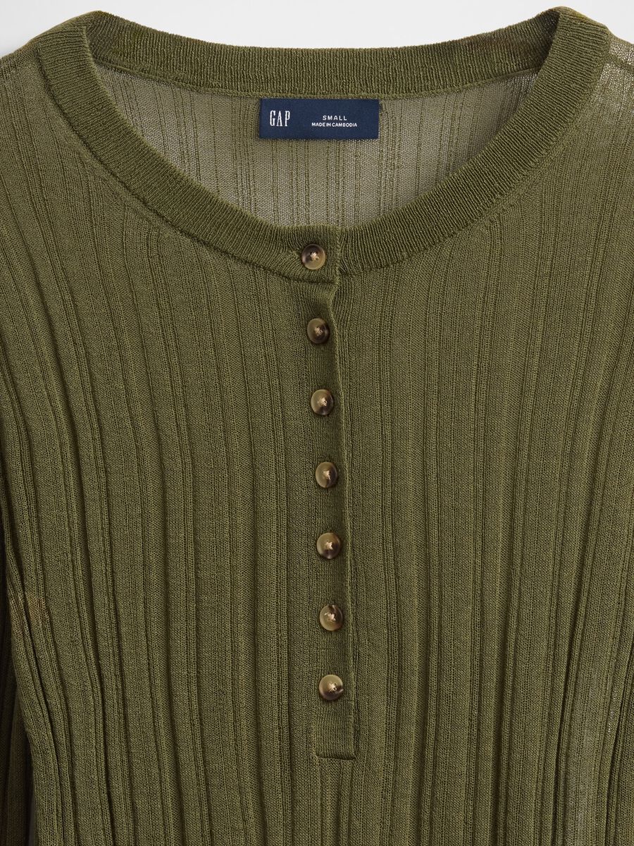 Light green pullover in acrylic and polyamide blend Woman_4