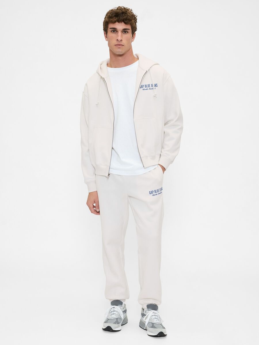 White zip-up hoodie Man_2
