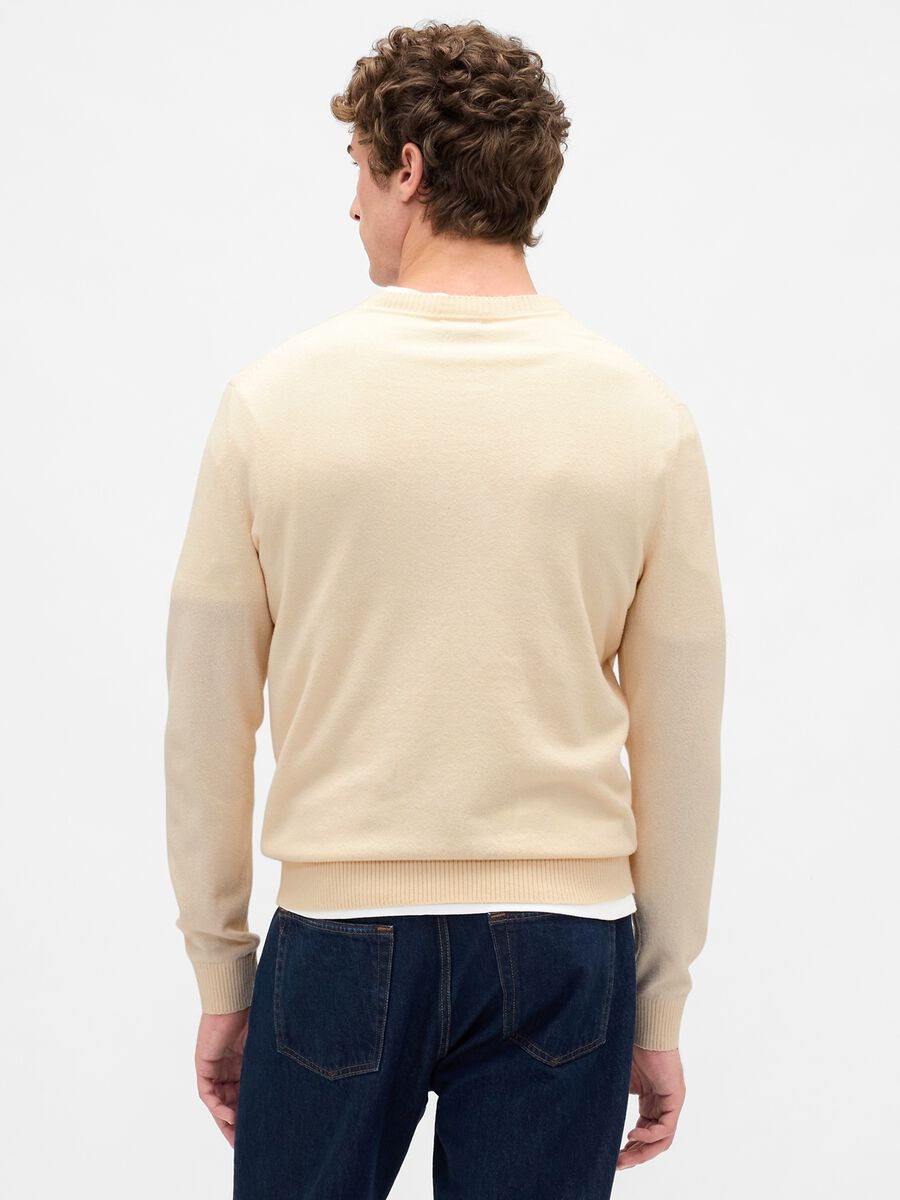 Pullover beige in misto cotone Uomo_2