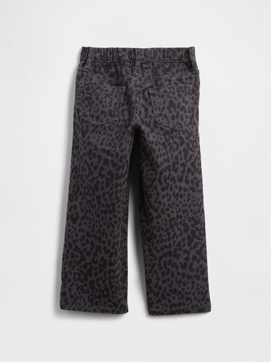 Pantaloni grigi in denim wide leg Bimba_1