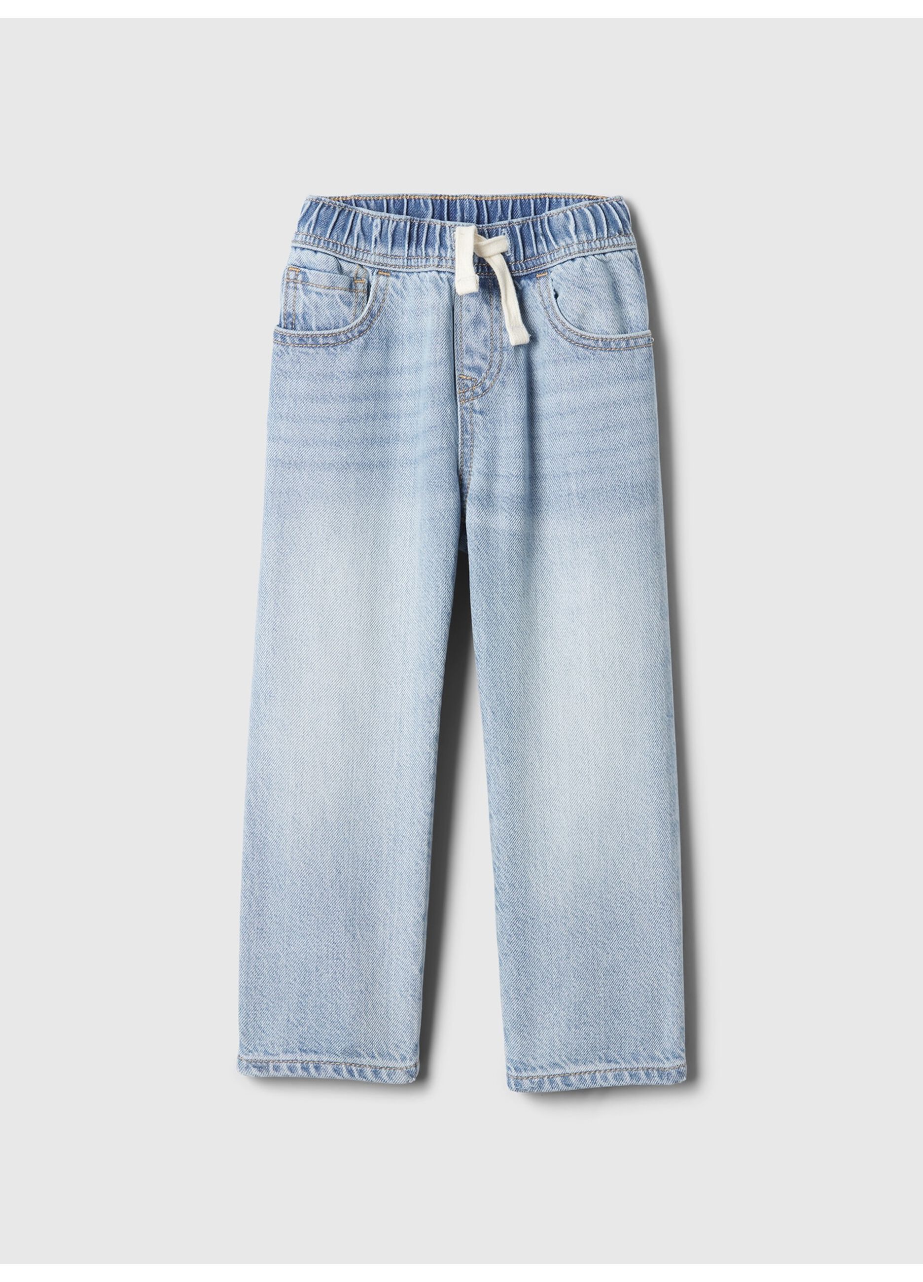 Baggy-fit jeans with five pockets and drawstring