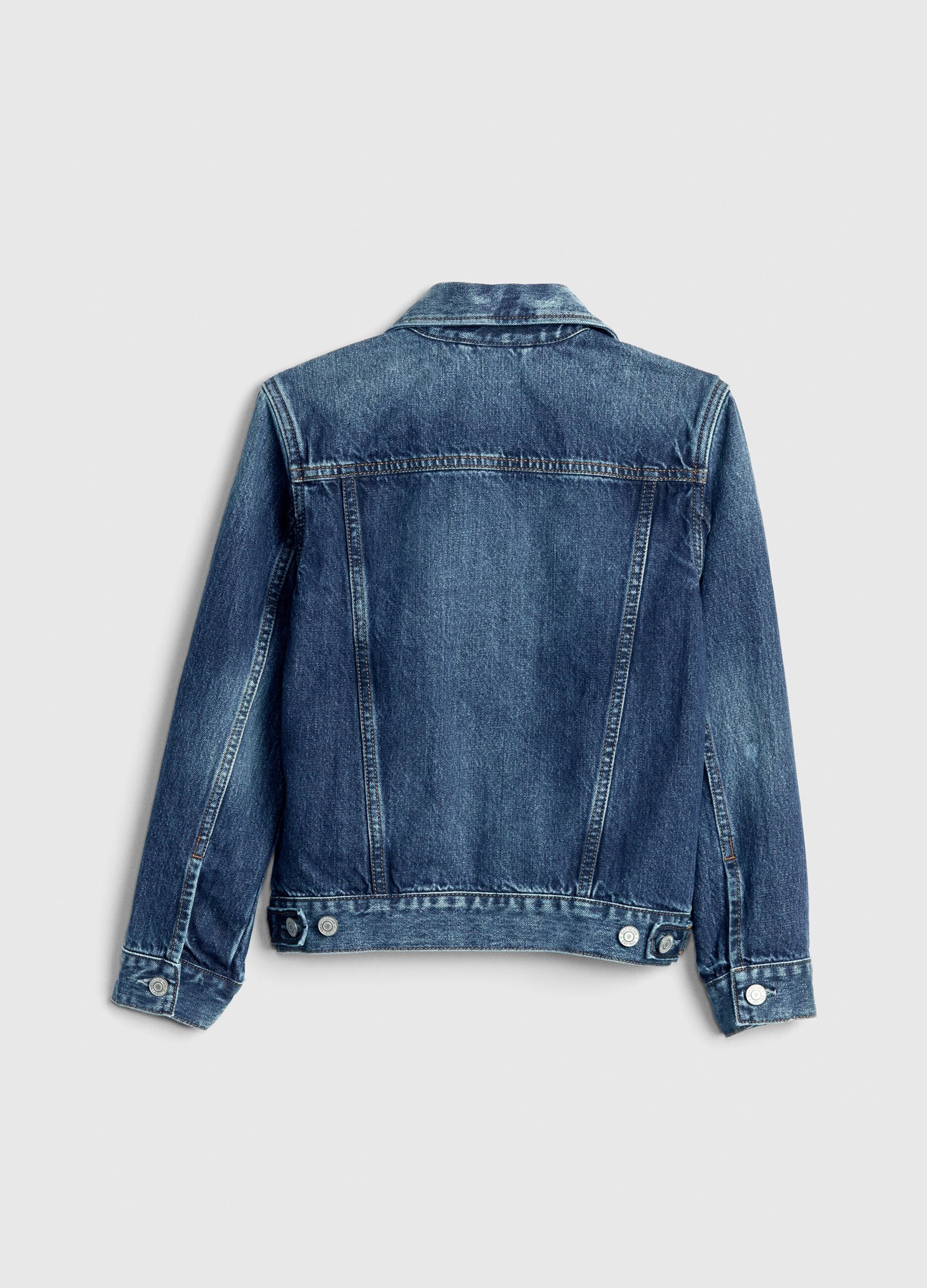 Short acid wash denim jacket_3