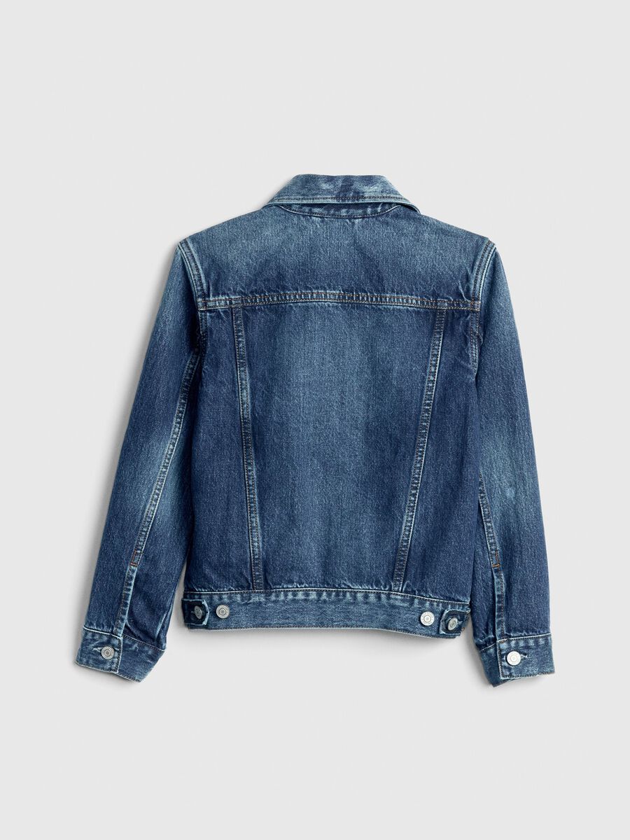 Short acid wash denim jacket Boy_3