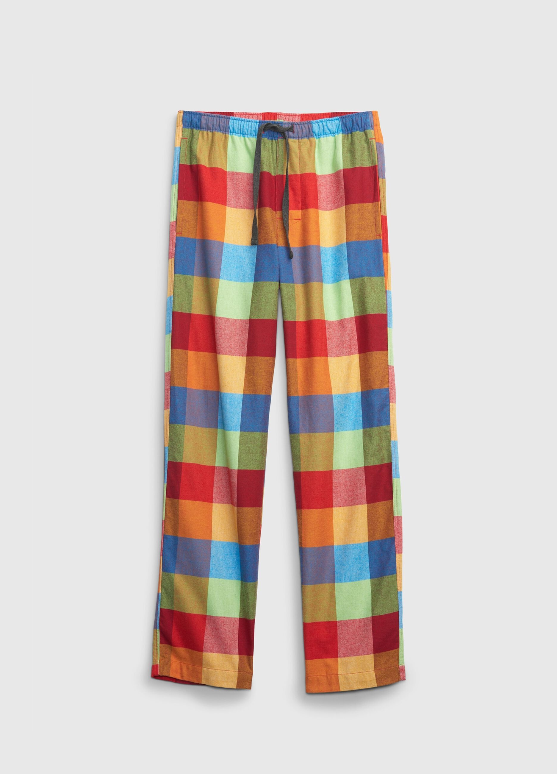 Pantalone pigiama a quadri multicolor_3