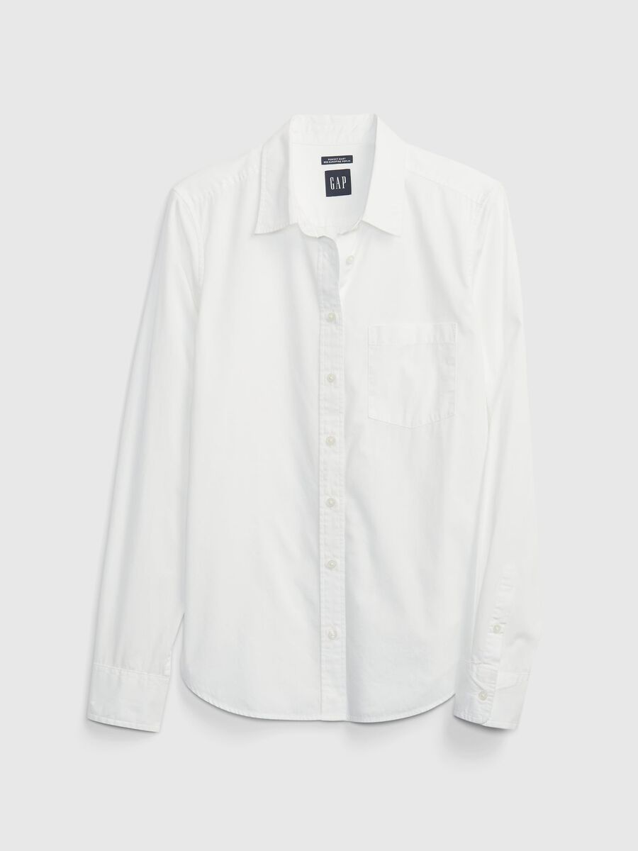 Camicia in cotone con tasca Donna_5
