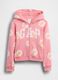 Girls' Pink Cotton Blend Sweatshirt with Daisies_2