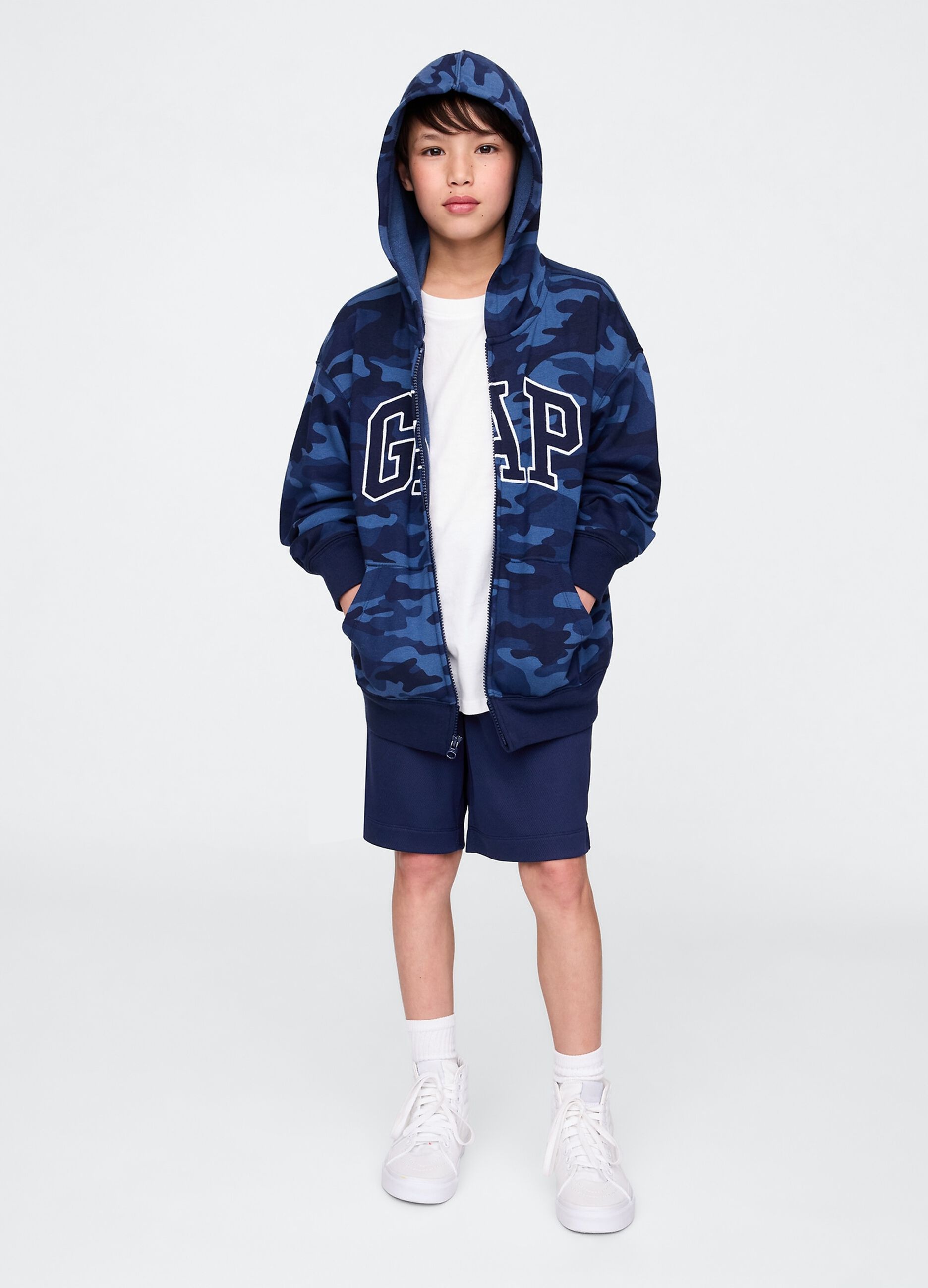 Shorts blu in cotone