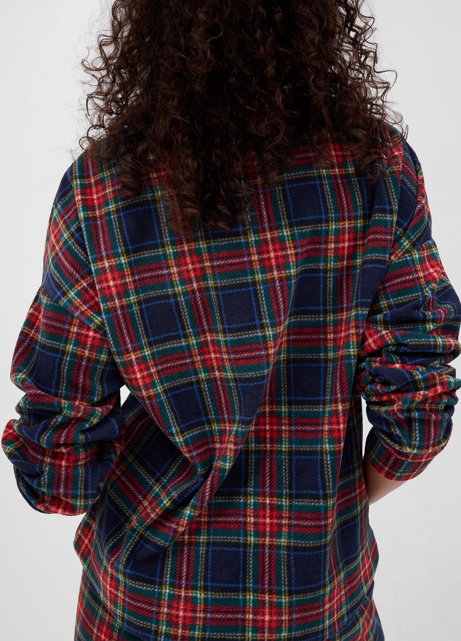 Tartan fleece pyjama top_2