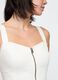 Abito lungo bianco con zip frontale_3
