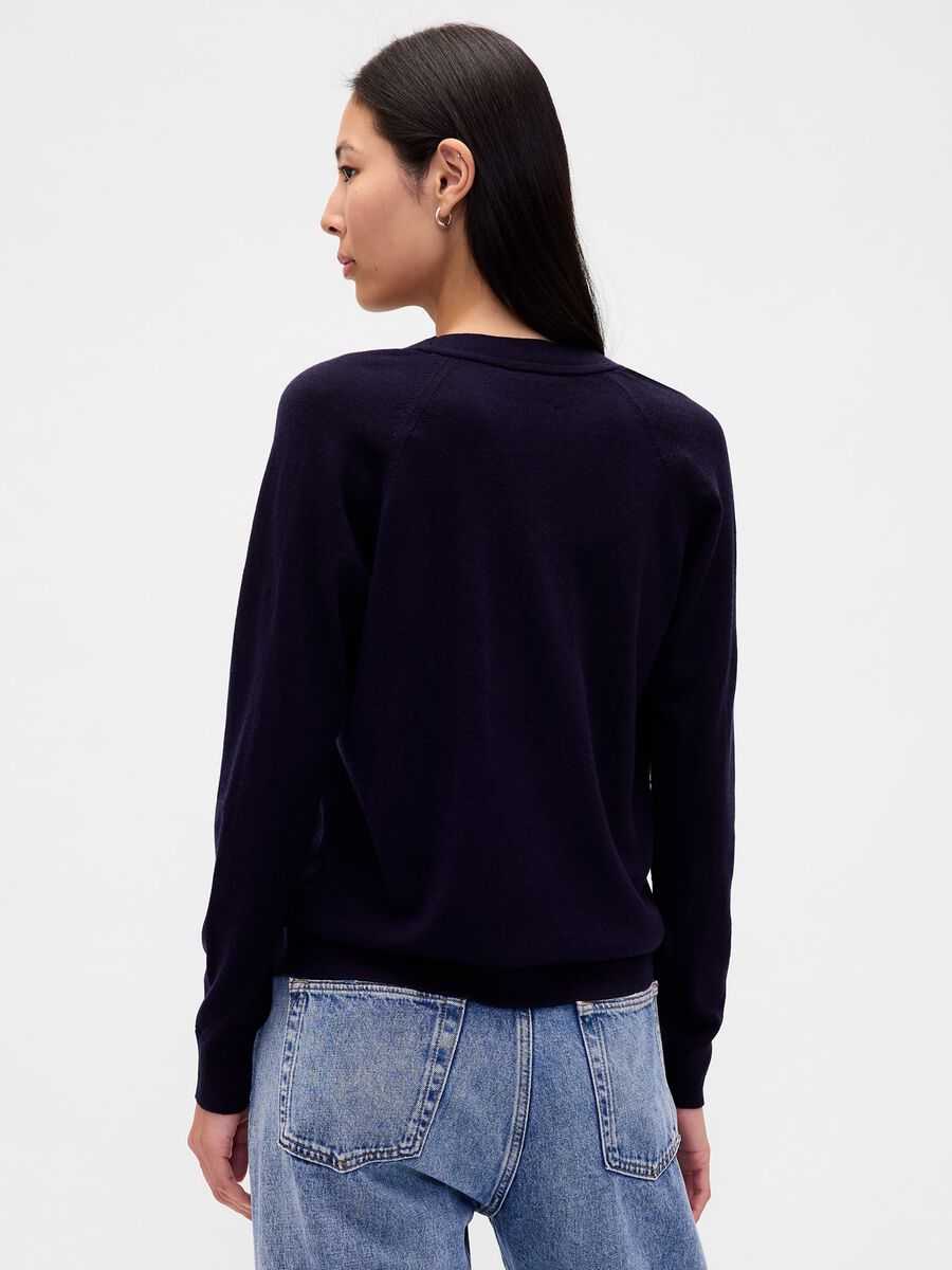 Blue Wool Cardigan Woman_1