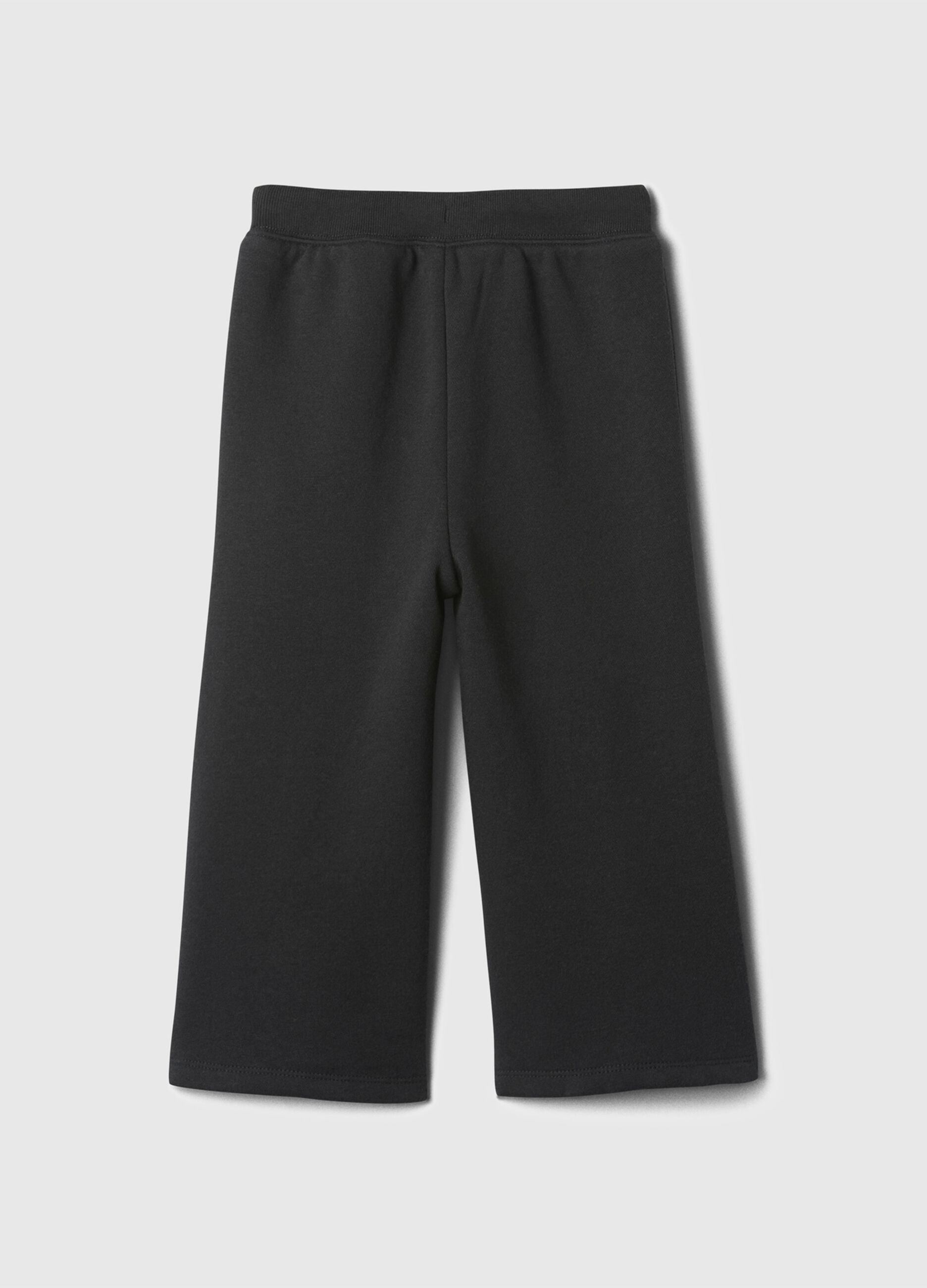Wide-leg joggers with drawstring and logo print_1