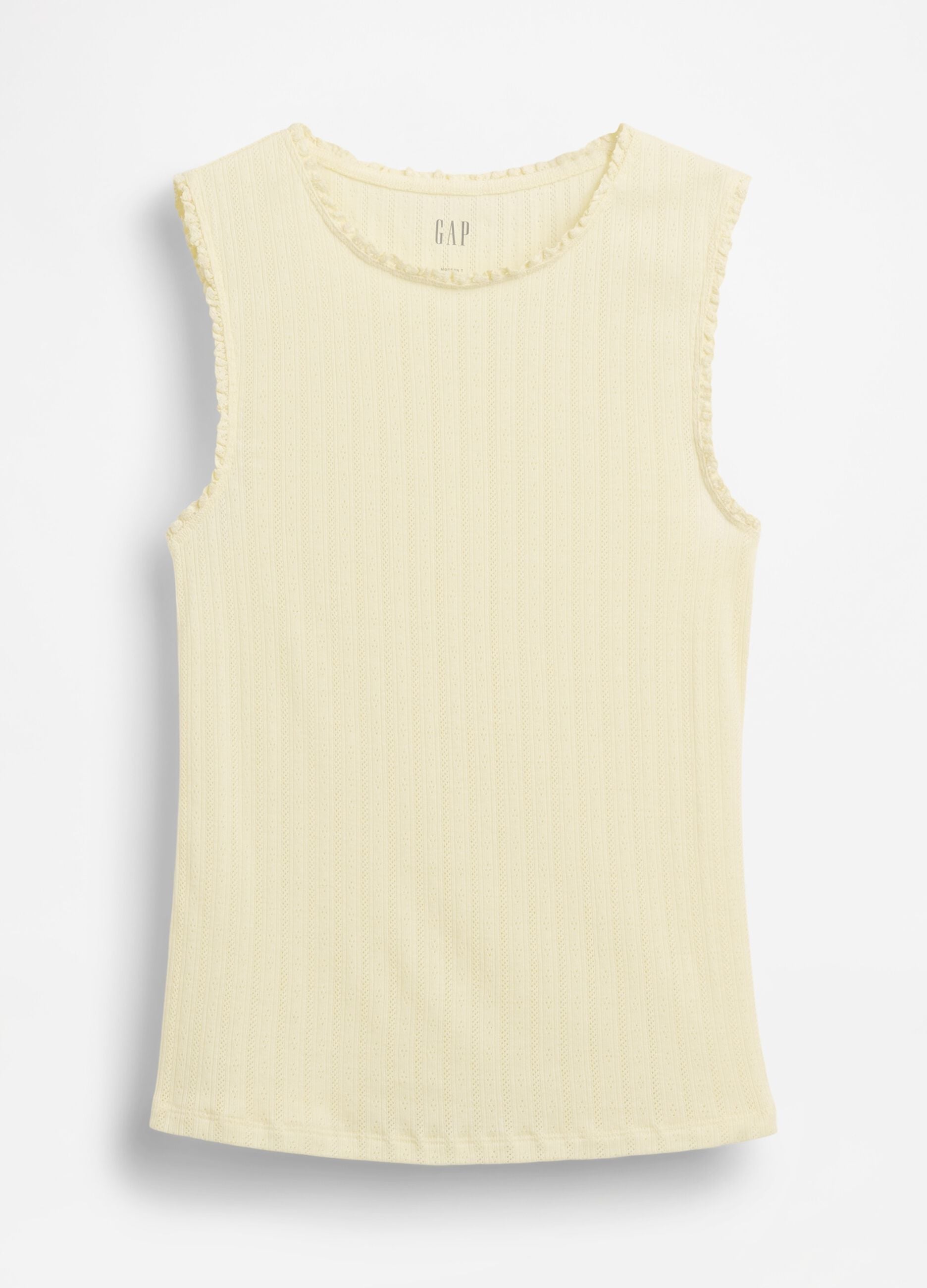Tank top in misto cotone a costine