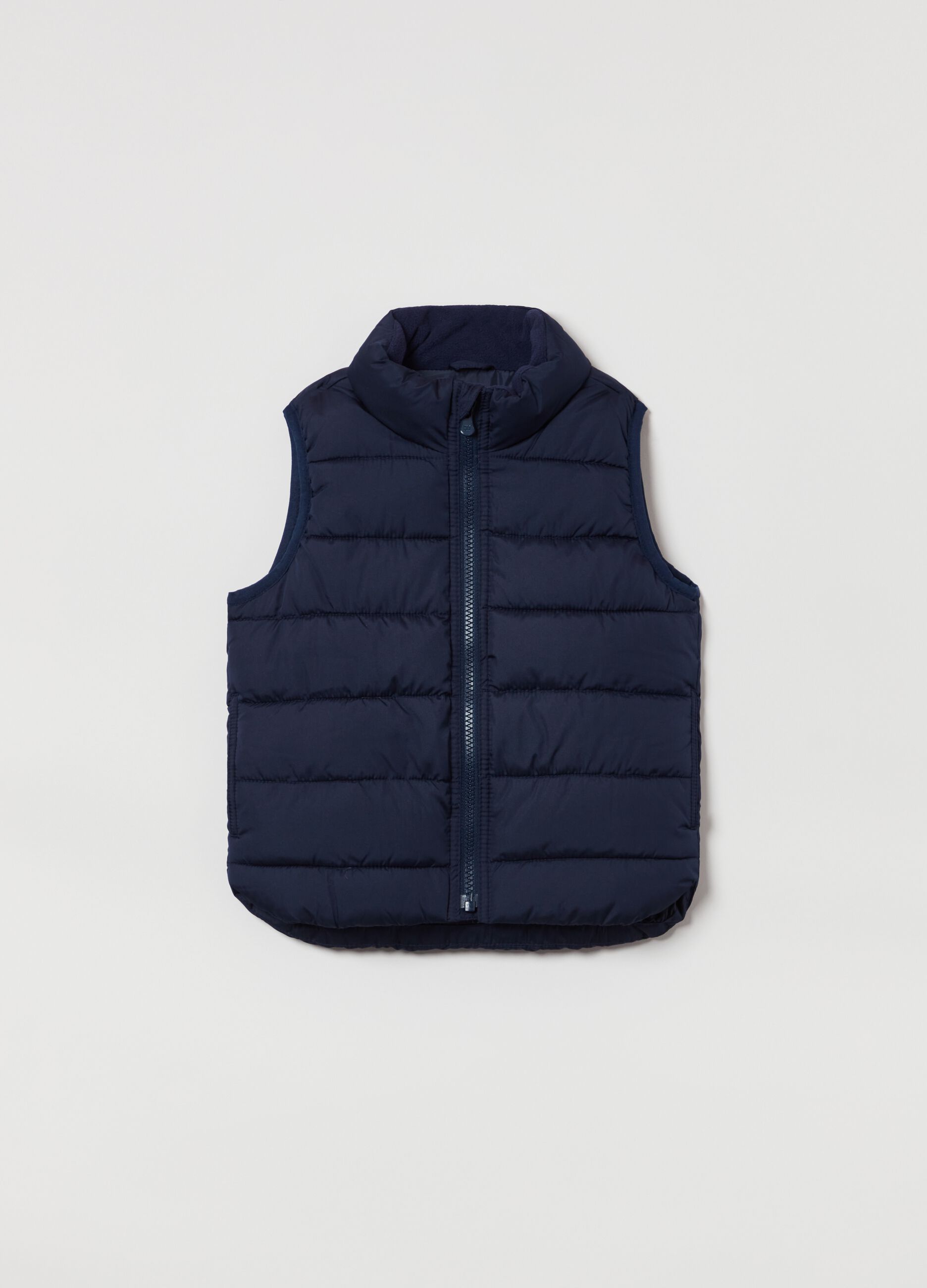 Gilet full-zip trapuntato