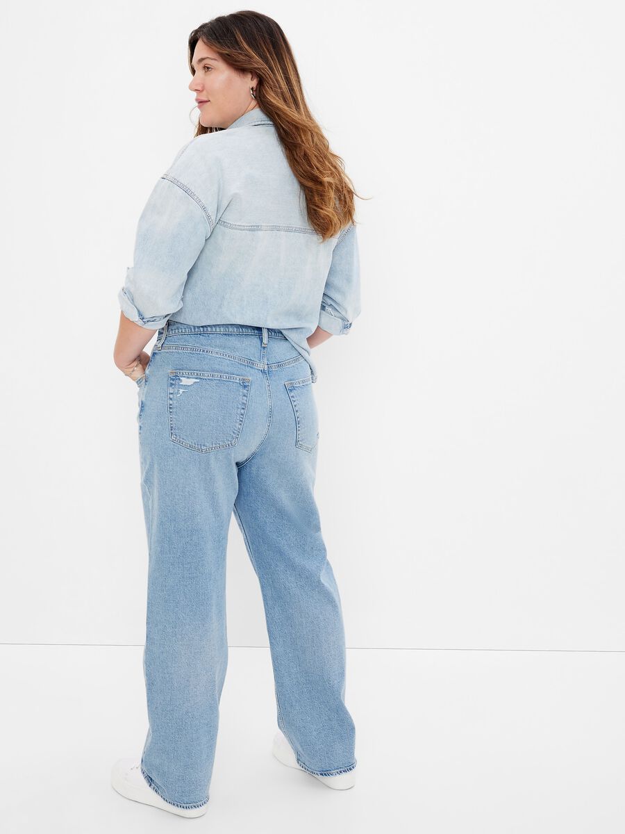 Loose-fit jeans with rips Woman_4