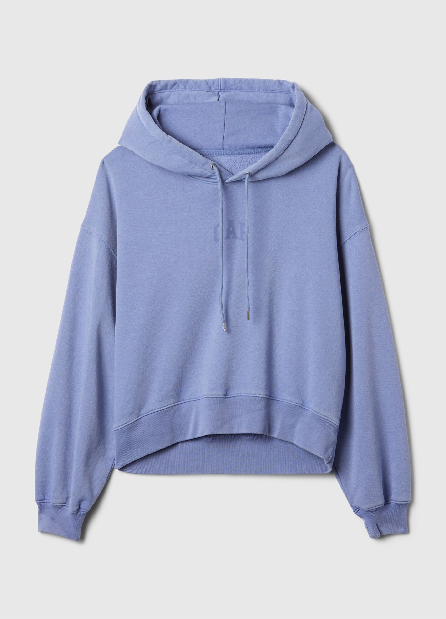 Felpa oversize con cappuccio e logo_3