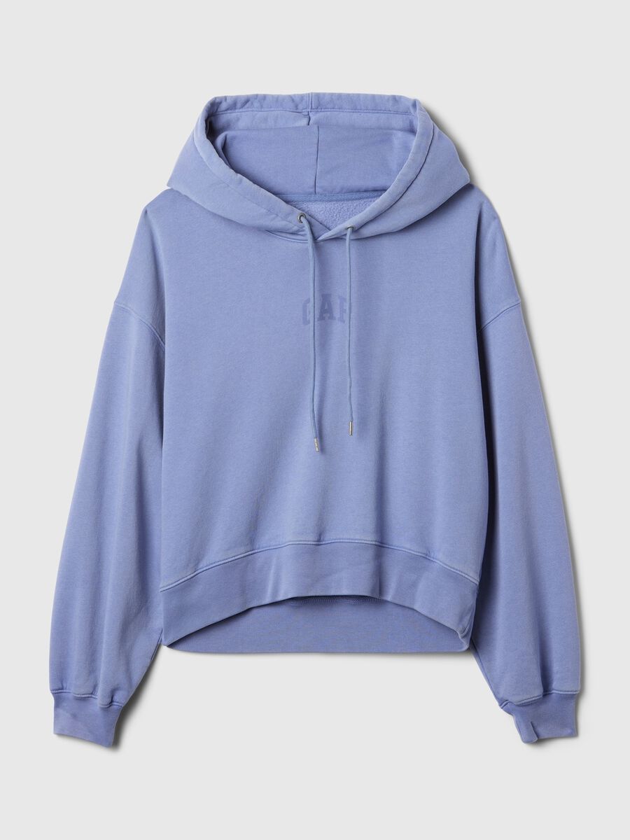 Felpa oversize con cappuccio e logo Donna_3