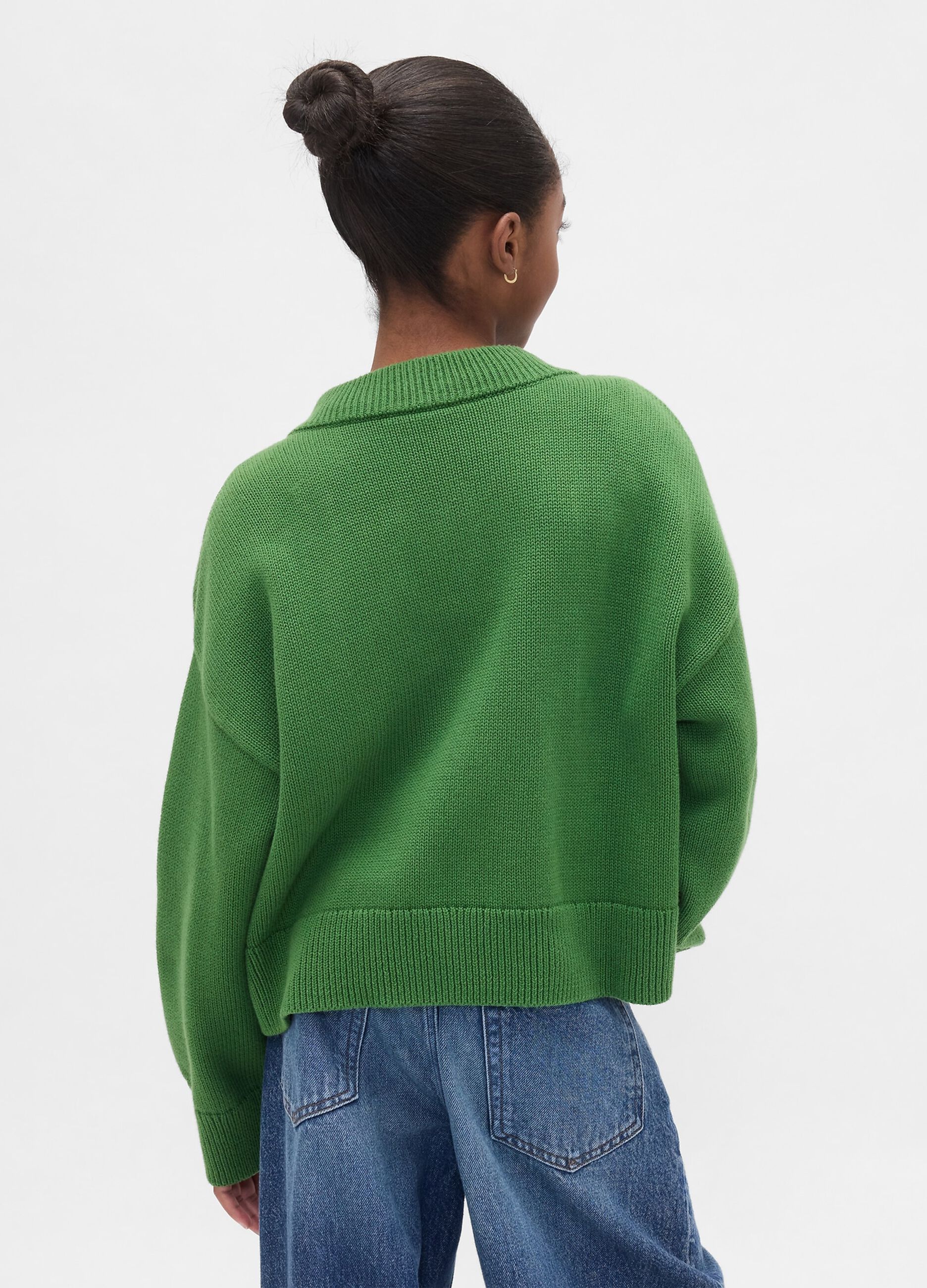 Maglione verde in cotone_1