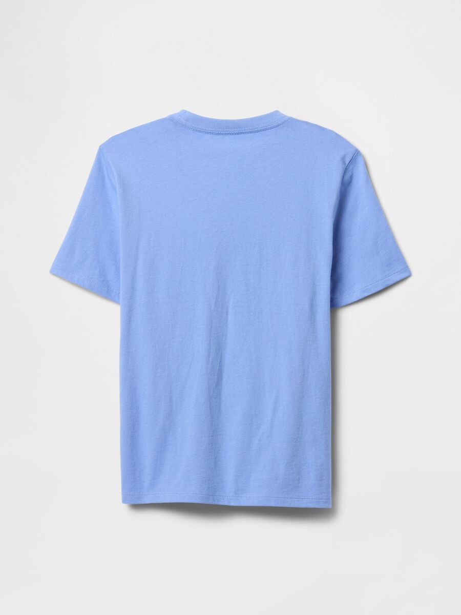 T-shirt azzurra con logo GAP e astronauta Bambino_1