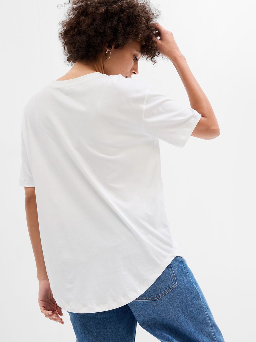 Organic cotton T-shirt with logo print Woman_1