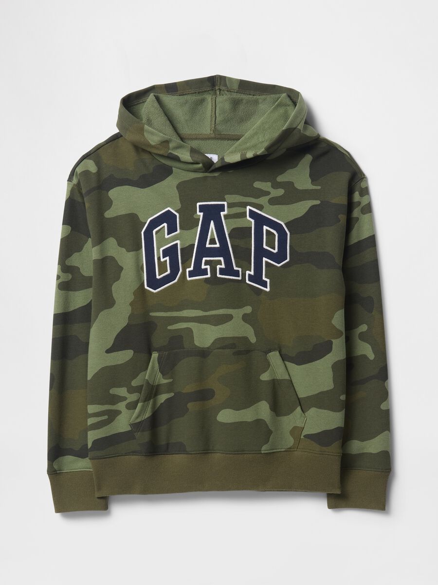 Felpa con cappuccio camouflage GAP Bambino_4