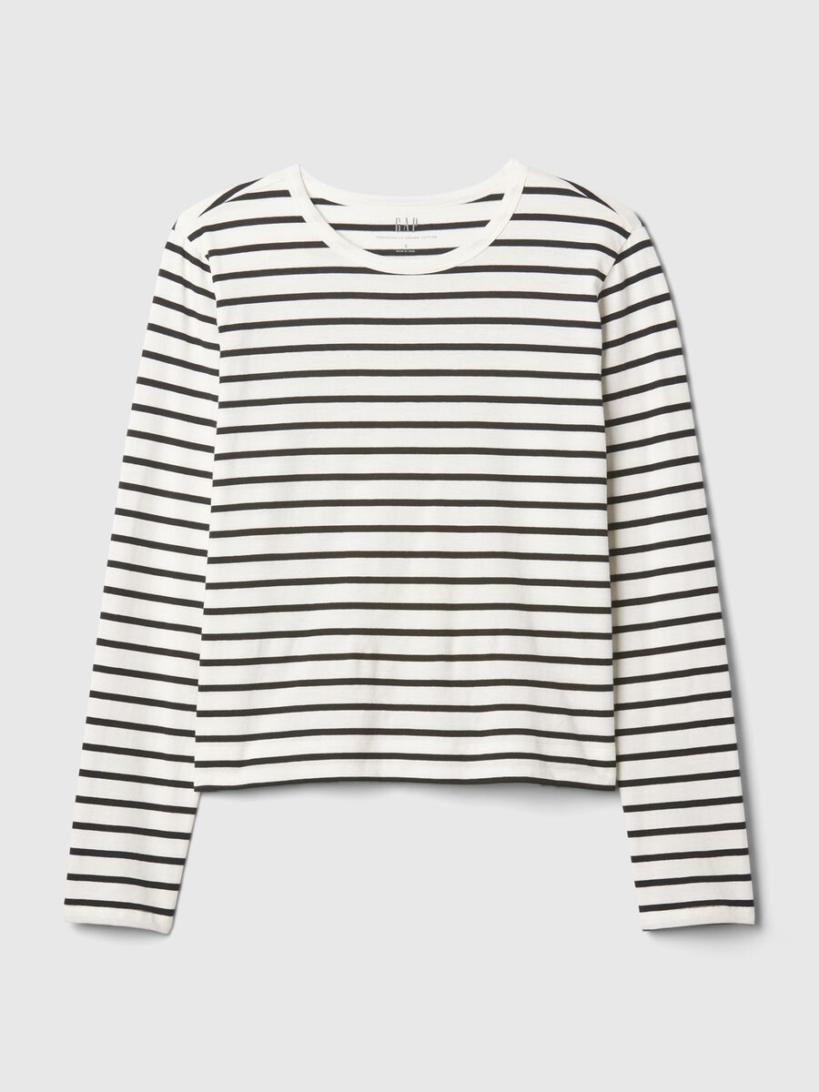 T-shirt a maniche lunghe in cotone Donna_3
