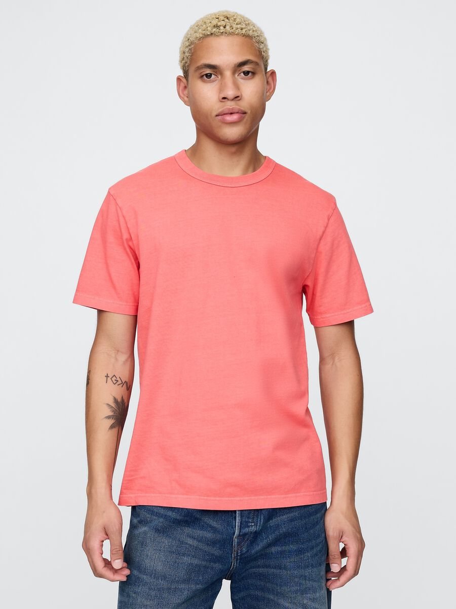Pink Cotton Gap T-Shirt Man_0